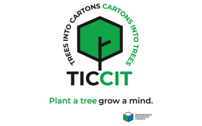 Colbert Packaging Plants Trees with Elementary Students for Earth Day